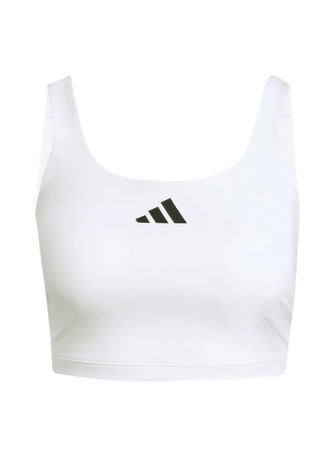 اديداس تانك برا أوبتايم أبيض للنساء